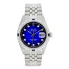 Image 1 : Rolex Men's Stainless Steel, QuickSet, Diam Dial & Diam/Sapphire Bezel - REF-441F8M