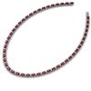 Image 2 : 46.5 CTW Garnet & VS/SI Certified Diamond Eternity Necklace 10K White Gold - REF-218M2F - 29424