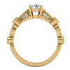 Image 4 : 1.03 CTW VS/SI Diamond Solitaire Art Deco Ring 18K Yellow Gold - REF-203R6K - 36973