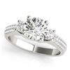 Image 2 : 1.25 CTW Certified VS/SI Diamond 3 Stone Micro Pavering 18K White Gold - REF-225K3R - 28020