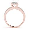 Image 4 : 1.3 CTW Certified VS/SI Princess Diamond 2Pc Set Solitaire Halo 14K Rose Gold - REF-242X9T - 31386