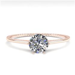 0.51 CTW VS/SI Diamond Solitaire Engagement Ring 18K Rose Gold - REF-96F8M - 35882