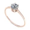 Image 2 : 0.51 CTW VS/SI Diamond Solitaire Engagement Ring 18K Rose Gold - REF-96F8M - 35882