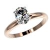 Image 2 : 1.25 CTW Certified VS/SI Quality Oval Diamond Solitaire Ring 10K Rose Gold - REF-370T8X - 32914