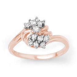 0.25 CTW Certified VS/SI Diamond Ring 18K Rose Gold - REF-47R3K - 13773