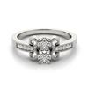Image 1 : 0.81 CTW Certified VS/SI Diamond 2 Stone 2 Stone Ring 18K White Gold - REF-132M4F - 28198