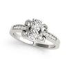 Image 2 : 0.81 CTW Certified VS/SI Diamond 2 Stone 2 Stone Ring 18K White Gold - REF-132M4F - 28198