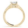 Image 4 : 0.86 CTW Certified VS/SI Princess Diamond Solitaire 2Pc Set Antique 14K Yellow Gold - REF-153W8H - 3