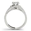 Image 4 : 1.15 CTW Certified VS/SI Diamond Solitaire 2Pc Wedding Set 14K White Gold - REF-152W8H - 32006