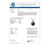 Image 3 : 1 CTW Certified Intense Blue SI Diamond Solitaire Necklace 10K White Gold - REF-134K5R - 33188