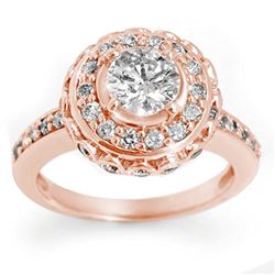 2.04 CTW Certified VS/SI Diamond Ring 14K Rose Gold - REF-285N5Y - 11396