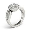 Image 4 : 1.4 CTW Certified VS/SI Diamond Solitaire Halo Ring 18K White Gold - REF-418M2F - 27078