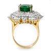 Image 2 : 11.65 CTW Emerald & Diamond Ring 14K Yellow Gold - REF-370R4K - 12999