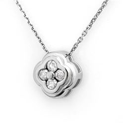 0.25 CTW Certified VS/SI Diamond Necklace 18K White Gold - REF-37R3K - 10514
