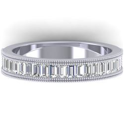 1 CTW Baguette VS/SI Diamond Art Deco Eternity Band 14K White Gold - REF-107X3T - 30315