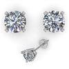 Image 2 : 1.0 CTW VS/SI Diamond Stud Designer Earrings 18K White Gold - REF-155T3X - 32262