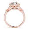 Image 4 : 1.69 CTW Certified VS/SI Diamond 2Pc Wedding Set Solitaire Halo 14K Rose Gold - REF-400M2F - 30967