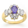 Image 1 : 1.76 CTW Tanzanite & Diamond Ring 14K Yellow Gold - REF-74X8T - 10566