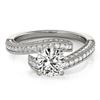 Image 1 : 1.5 CTW Certified VS/SI Diamond Bypass Solitaire Ring 18K White Gold - REF-228W4H - 27771