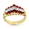 Image 1 : 1.06 CTW Ruby & Diamond Ring 10K Yellow Gold - REF-30M5F - 12388