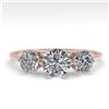 Image 1 : 1 CTW Solitaire Past Present Future VS/SI Diamond Ring 18K Rose Gold - REF-157K5R - 35903