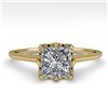 Image 1 : 1.0 CTW VS/SI Princess Diamond Solitaire Engagement Ring 18K Yellow Gold - REF-283X5T - 35752