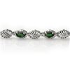 Image 2 : 2.62 CTW Emerald & Diamond Bracelet 14K White Gold - REF-60M2F - 14130