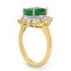 Image 2 : 4.85 CTW Emerald & Diamond Ring 14K Yellow Gold - REF-100R2K - 13174