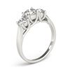 Image 4 : 1.3 CTW Certified VS/SI Diamond 3 Stone Ring 18K White Gold - REF-235K3R - 28053