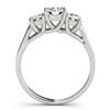 Image 5 : 1.3 CTW Certified VS/SI Diamond 3 Stone Ring 18K White Gold - REF-235K3R - 28053