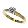 Image 1 : 0.53 CTW Certified H-SI/I Quality Diamond Solitaire Engagement Ring 10K Yellow Gold - REF-51K3R - 36