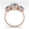 Image 4 : 2 CTW Solitaire Past Present Future VS/SI Diamond Ring 18K Rose Gold - REF-414F2M - 35909