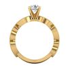 Image 2 : 1.01 CTW VS/SI Diamond Solitaire Art Deco Ring 18K Yellow Gold - REF-218W2H - 37318
