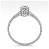 Image 4 : 1.0 CTW VS/SI Oval Cut Diamond Solitaire Engagement Ring 18K White Gold - REF-287K4R - 35892
