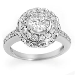 2.04 CTW Certified VS/SI Diamond Ring 18K White Gold - REF-322K8R - 11398