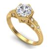 Image 1 : 1.17 CTW VS/SI Diamond Solitaire Art Deco Ring 18K Yellow Gold - REF-381M8F - 37216