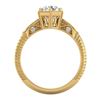 Image 4 : 1.17 CTW VS/SI Diamond Solitaire Art Deco Ring 18K Yellow Gold - REF-381M8F - 37216