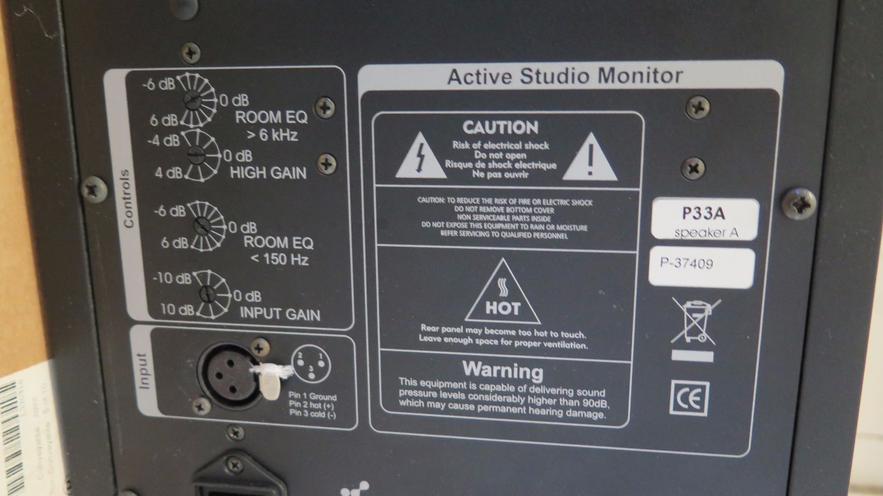 P33a Pair Adam Audio P33A Powered Studio Monitor A Speaker w/ Original Box ...