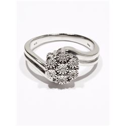 #7-STERLING SILVER 7 DIAMOND (APPROX 3.00G)