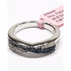 #11-STERLING SILVER RHODIUM PLATED 36 BLUE