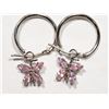 Image 1 : #15-14KT WHITE GOLD PINK CUBIC ZIRCONIA