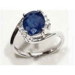 #19-STERLING SILVER SAPPHIRE (APPROX 3.40G) &