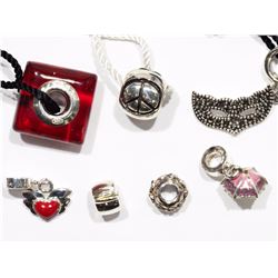 #26-PERSONA STERLING SILVER 7 PAIR PENDANT SET