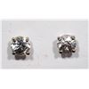 Image 1 : #31-14KT WHITE GOLD WHITE SAPPHIRE STUD EARRINGS