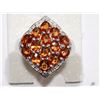 Image 2 : #36-STERLING SILVER ORANGE SAPPHIRE (2.30CT)