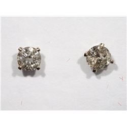 #38-14KT WHITE GOLD LIGHT BROWN DIAMOND