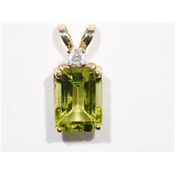 #39-10KT YELLOW GOLD PERIDOT (1.08CT) &