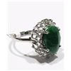 Image 3 : #40-STERLING SILVER OVAL SHAPE EMERALD (7.60CT)