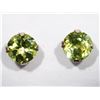 Image 1 : #41-10KT WHITE GOLD PERIDOT (1.20CT) STUD EARRINGS