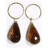 Image 1 : #42-14KT YELLOW GOLD BROWN SMOKY QUARTZ